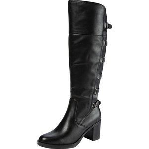 Baretraps Womens Gyllian Black Motorcycle Boots Shoes 7 Medium